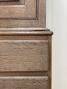 A Large 18th Century English Oak Linen Press Cupboard