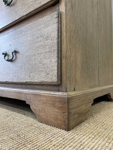 A Large 18th Century English Oak Linen Press Cupboard