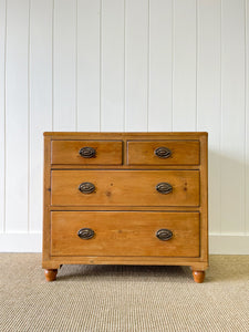 A Happy English Pine Chest of Drawers Dresser c1890