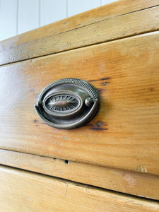 A Happy English Pine Chest of Drawers Dresser c1890