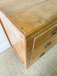 A Happy English Pine Chest of Drawers Dresser c1890