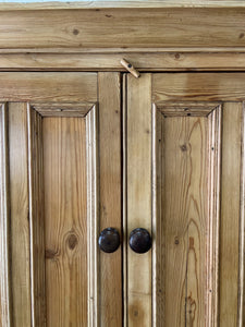 A Charming Vintage English Pine Armoire