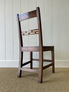 A Set of 4 English Oak and Elm Georgian Chairs c1800