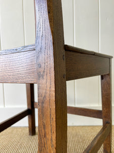 A Set of 4 English Oak and Elm Georgian Chairs c1800