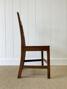 A Set of 4 English Oak and Elm Georgian Chairs c1800