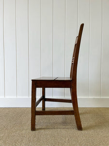 A Set of 4 English Oak and Elm Georgian Chairs c1800