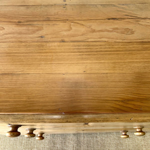 An Antique English Pine Chest of Drawers Dresser With Stile Feet c1890