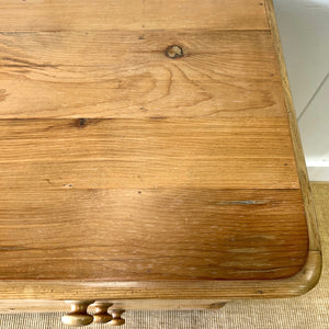 An Antique English Pine Chest of Drawers Dresser With Stile Feet c1890