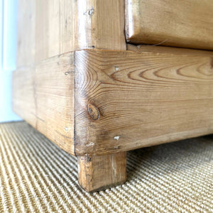 An Antique English Pine Chest of Drawers Dresser With Stile Feet c1890