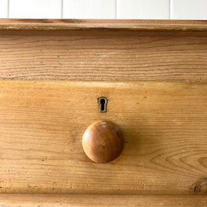 An Antique English Pine Chest of Drawers Dresser With Stile Feet c1890