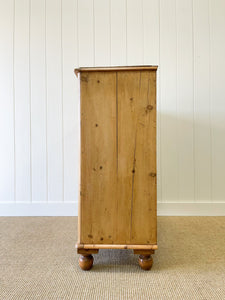 A Large English Pine Chest of Drawers Dresser on Tulip Feet c1890