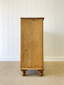 A Large English Pine Chest of Drawers Dresser on Tulip Feet c1890