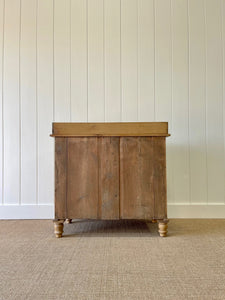 An Antique English Pine Chest of Drawers Dresser with Porcelain Knobs c1890