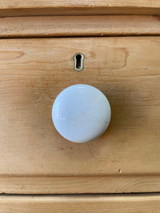 An Antique English Pine Chest of Drawers Dresser with Porcelain Knobs c1890