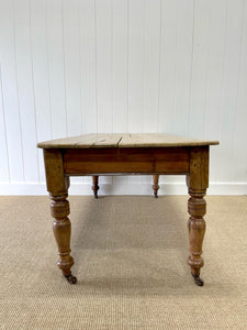 A Good English Pine 6ft Dining Table c1890