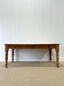 A Good English Pine 6ft Dining Table c1890