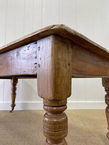 A Good English Pine 6ft Dining Table c1890