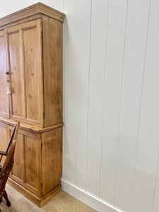 A 19th Century English Pine Linen Press Cupboard