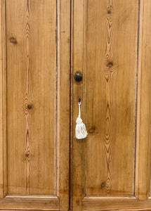 A 19th Century English Pine Linen Press Cupboard