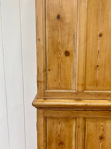 A 19th Century English Pine Linen Press Cupboard