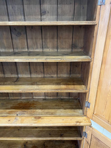 A 19th Century English Pine Linen Press Cupboard