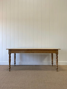 A Mellow Narrow Pine 6ft Dining Table c1850