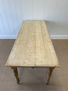 A Mellow Narrow Pine 6ft Dining Table c1850