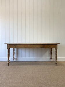 A Mellow Narrow Pine 6ft Dining Table c1850