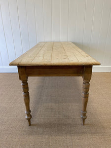 A Mellow Narrow Pine 6ft Dining Table c1850