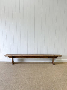 A 9ft French Oak or Elm Country Made Bench c1890