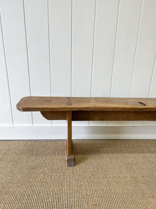 A 9ft French Oak or Elm Country Made Bench c1890