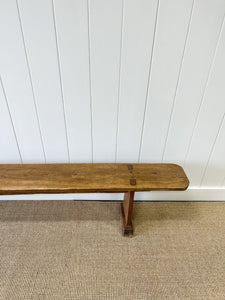 A 9ft French Oak or Elm Country Made Bench c1890