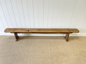 A 9ft French Oak or Elm Country Made Bench c1890