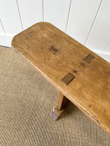 A 9ft French Oak or Elm Country Made Bench c1890