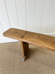 A 9ft French Oak or Elm Country Made Bench c1890