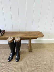 A 9ft French Oak or Elm Country Made Bench c1890