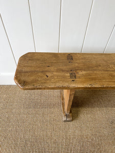 A 9ft French Oak or Elm Country Made Bench c1890