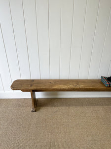 A 9ft French Oak or Elm Country Made Bench c1890