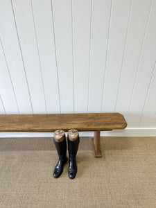 A 9ft French Oak or Elm Country Made Bench c1890