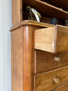 A Early 19th Century English Pine Bookcase