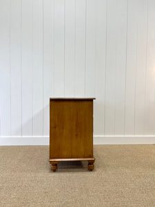 A Charming English Pine Chest of Drawers Dresser with Wooden Knobs c1890