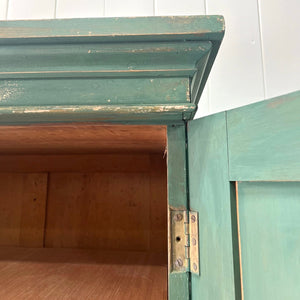 An English 19th Century Cupboard in Green Paint