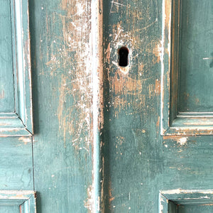 An English 19th Century Cupboard in Green Paint