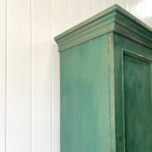 An English 19th Century Cupboard in Green Paint