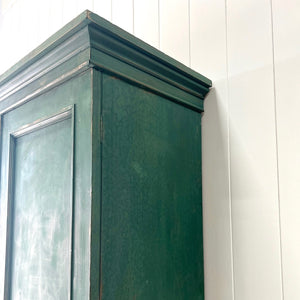 An English 19th Century Cupboard in Green Paint