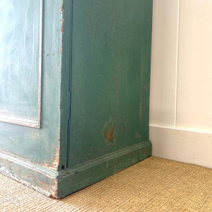 An English 19th Century Cupboard in Green Paint