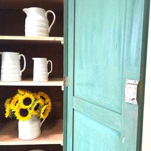 An English 19th Century Cupboard in Green Paint