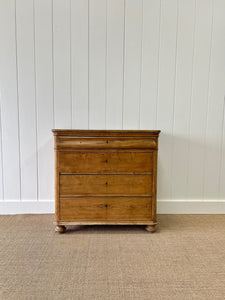 An Antique French Louis Phillip c1860 Pine Chest of Drawers Dresser or Commode