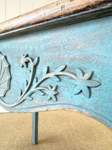 A Vintage French Provincial Painted Blue Side Table