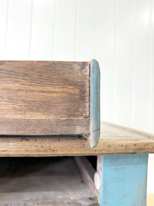 A Vintage French Provincial Painted Blue Side Table